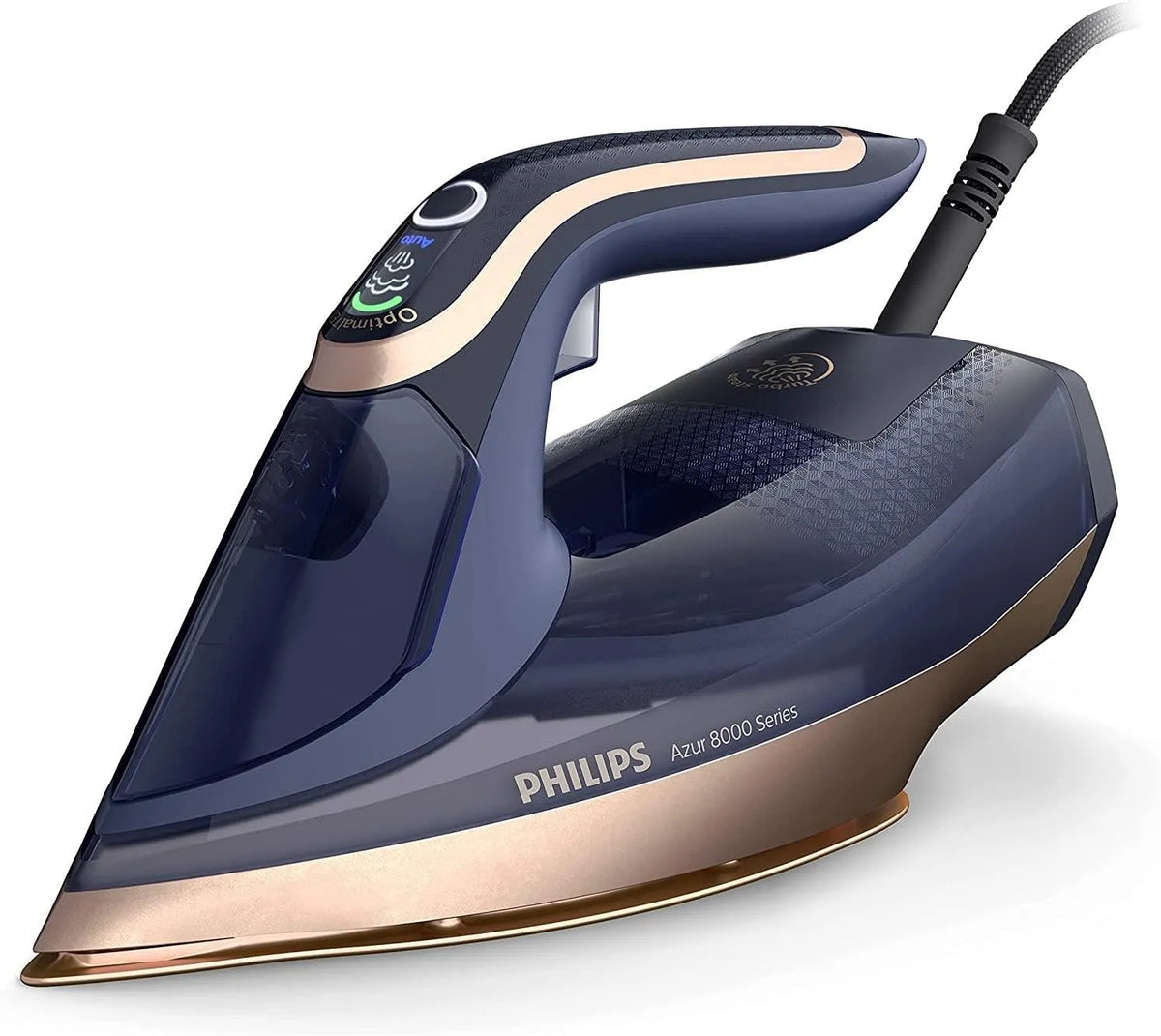 Philips DST8050/20 Bleu Foncé, Technologie OptimalTEMP, Azur 8000 Series Fer À Vapeur, 85 g/min De Vapeur Continue, Effet Pressing Jusqu' À 260 g