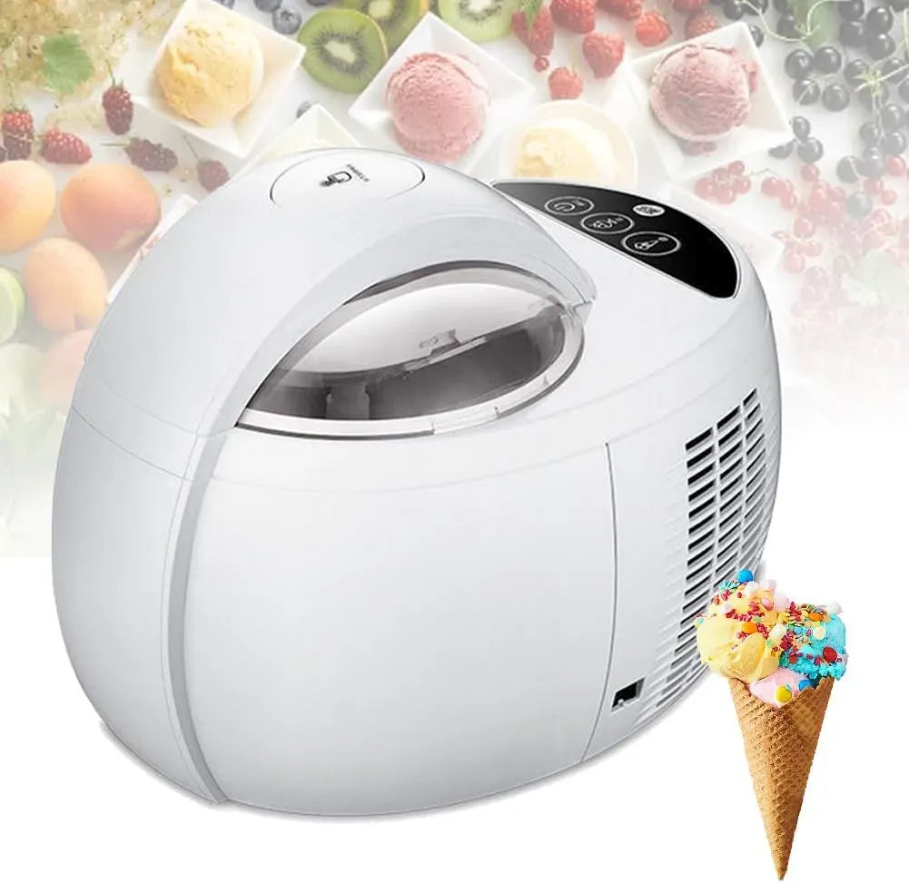 écran LCD numérique, Fonctionnement par Simple Pression, pour Petite sorbetière électrique Maison, Grande capacité 1 L, pour fêtes et dîners