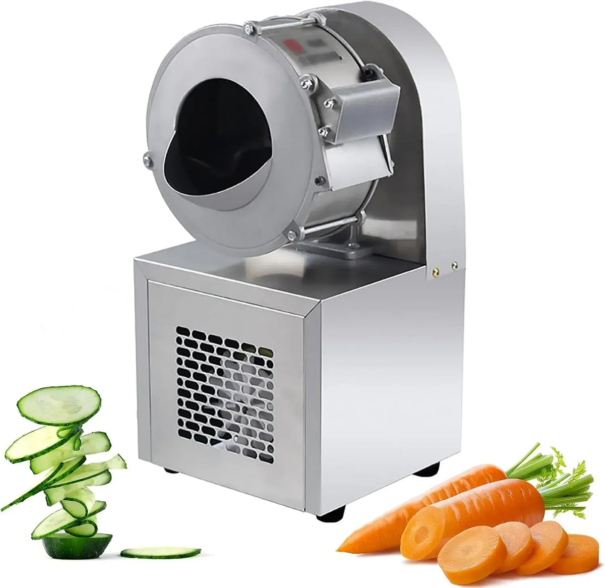 mm//4 Trancheuse électrique de pommes de terre et de chou, hachoir et trancheuse de légumes commerciaux en acier inoxydable, lames de 2,3 mm/6 mm