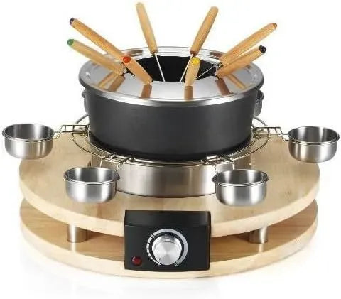 fondue, 2,7 L, 1300 W, KITCHENCHEF, Appareil, Appareil à fondue 8 Personnes 1300W 2,7L 6 Coupelles incluses