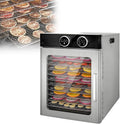 W/1200 10-Floors pour Viande Séchée, en Acier Inoxydable, pour Déshydrateur Alimentaire Professionnel, 6-12 Plateaux, Température Réglable De 30 À 90