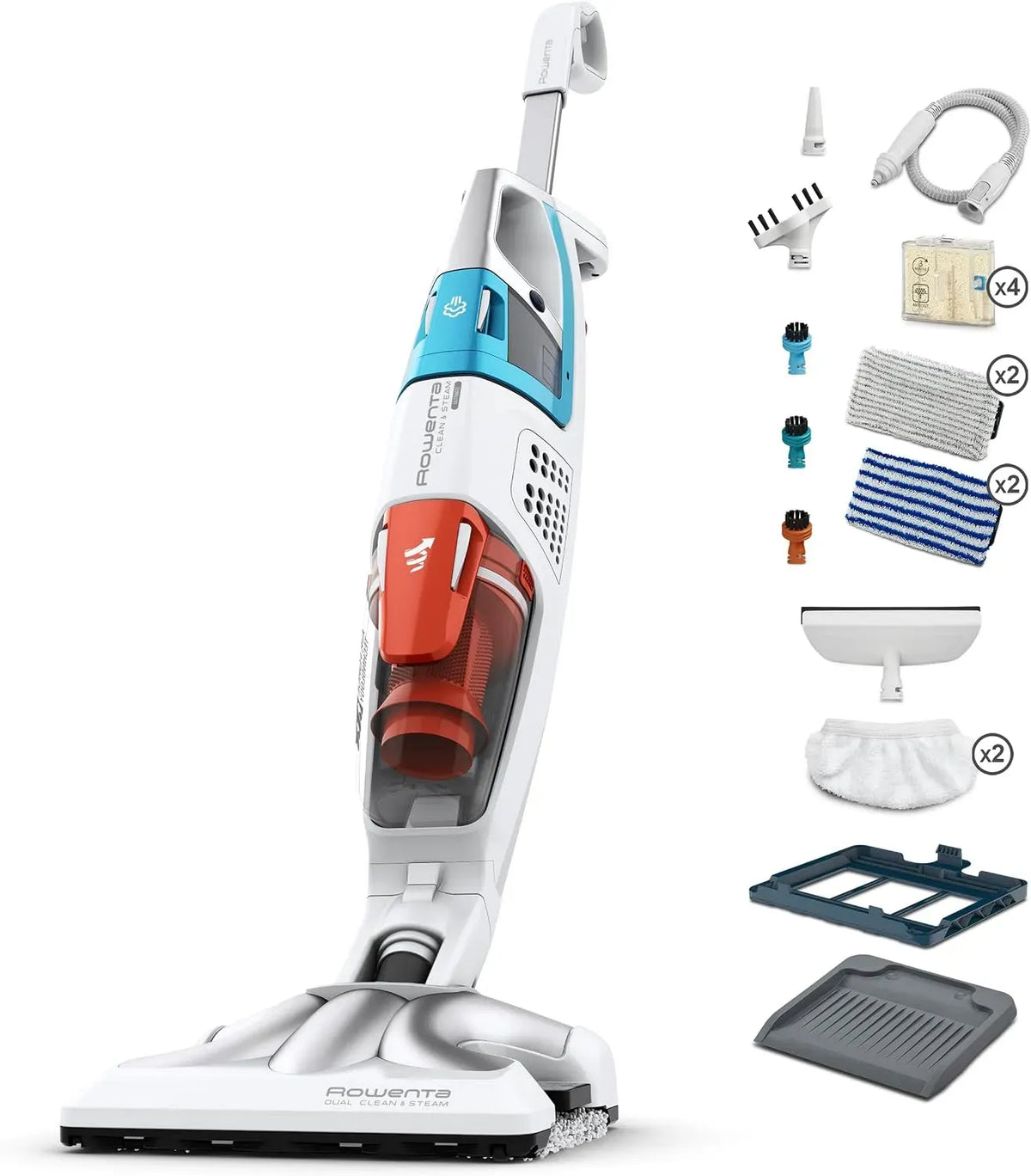 Rowenta 1-8544w Aspirateur, 8544 W, vapeur, amovible, Clean & Steam Multi RYH Nettoyeur vapeur 2 en