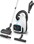 Bosch BGB6SIL0L Aspirateur, 66 dB, hygiène, silencieux, blanc, Garantie Moteur 10 Ans, Filtre Hygiénique HEPA, Buse LED, Série 6