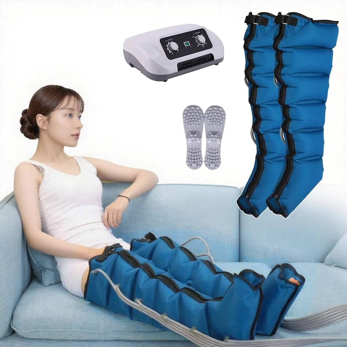 2jambes appareil de pressothérapie pour les jambes, Masseur, bleu
