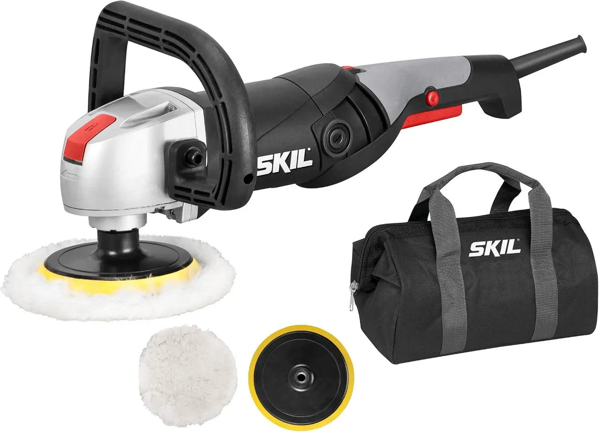 Lisseur cheveux, 1300 W, fer à lisser, Skil F0159955MA, 600-3600 tr/min, Câble de 4m + 2 Capots de Polissage + Sac