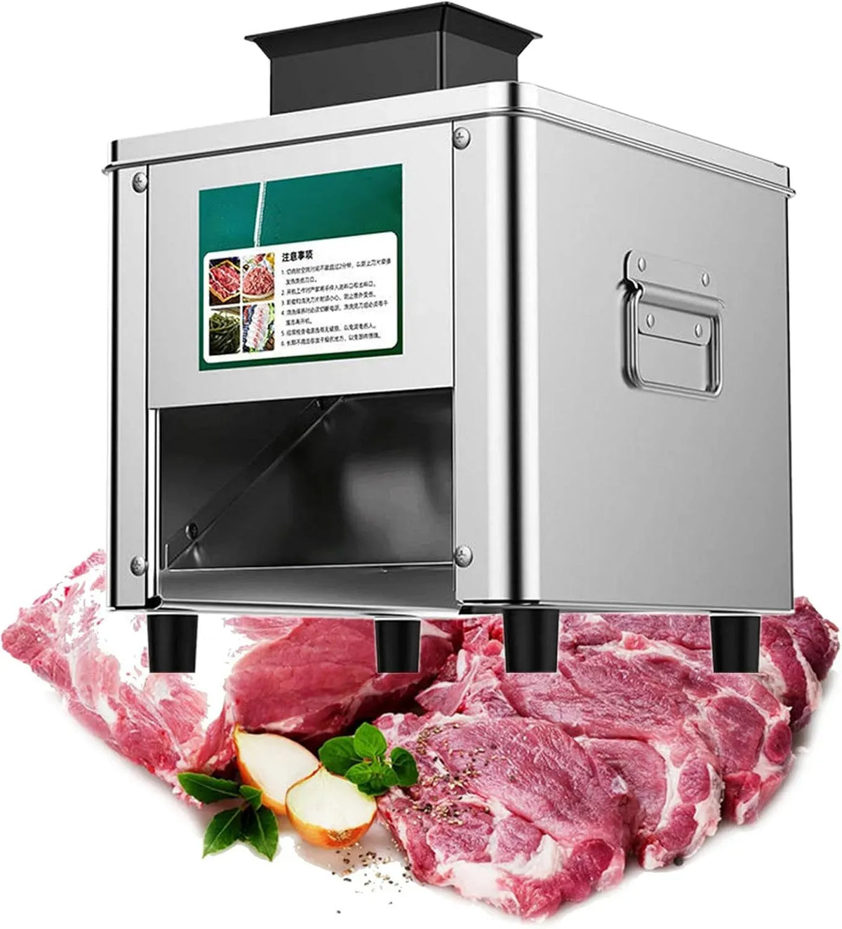 Trancheuse À Viande Électrique, en Acier Inoxydable, pour Adaptée Aux Cuisines Domestiques Et Professionnelles, 10 Mm, 2,5 Mm, pour Trancher, Couper