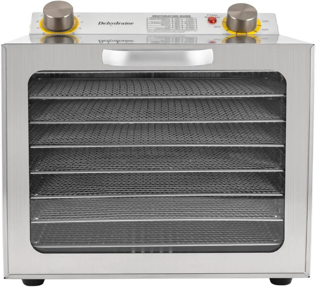 W 30 herbes, Déshydrateur à fonctionnement automatique à 6 plateaux en acier inoxydable 400 -90 °C pour la plupart des types de fruits, légumes