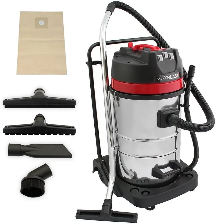 Aspirateur, 80 L, 3000 W, MAXBLAST, industriel, acier inoxydable