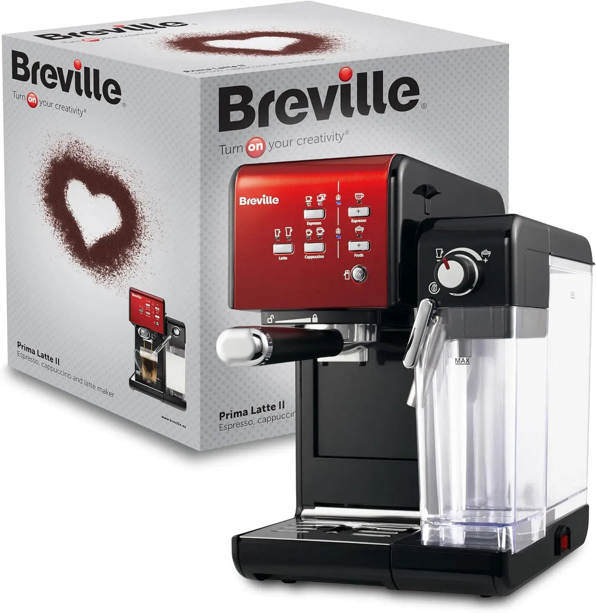VCF109X Machine à latte, Pompe, professionnel, rouge