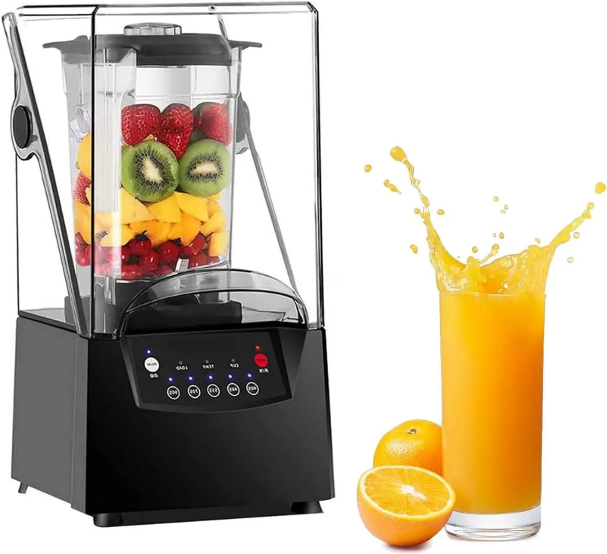 Blender, 2 L, 2200 W, professionnel, restaurant, acier inoxydable, 6 lames inox, 2L grande capacité
