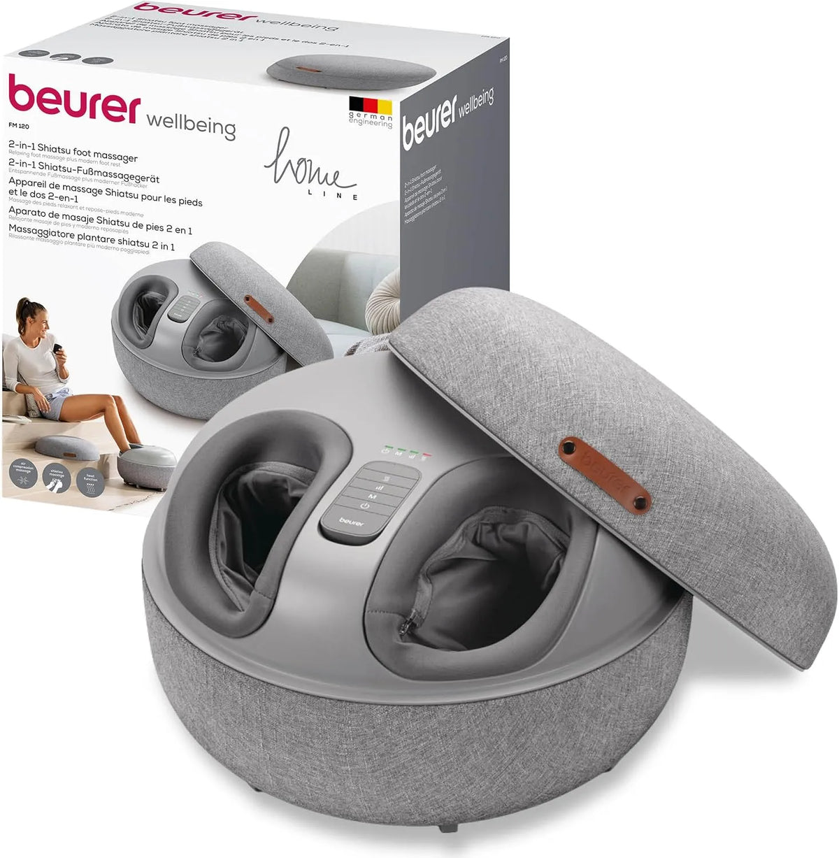 FM 120 Appareil, fonction chauffante, pour les pieds 2 en 1 et tabouret moderne