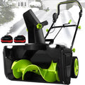 V 3500 2Batteries Souffleuse à Neige Électrique 40 V 3500 W, sans Fil et sans Balais 2Batteries, Déblaiement de 50 cm, Profondeur jusqu'à 25 cm