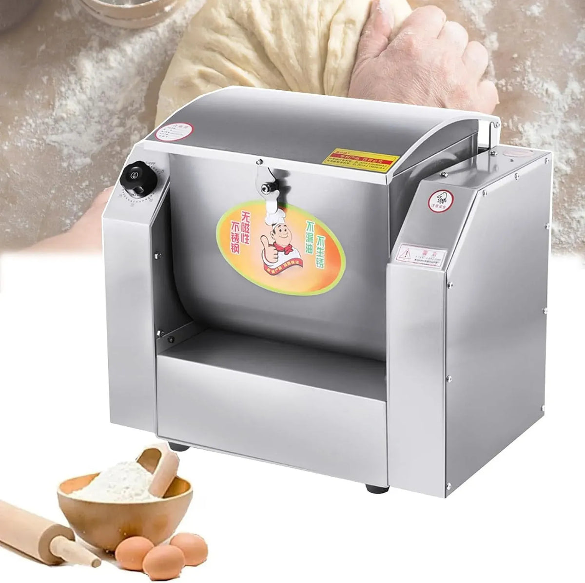 Mains Libres, Pétrin À Pâte, pour Pétrin À Farine Professionnel, 10kg, Horizontal En Acier Inoxydable Entièrement Automatique