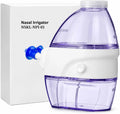 Irrigateur nasal électrique, pour système de rinçage salin équipé de deux buses et réservoir d'eau pour un usage quotidien, 1 pièce