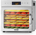 VEVOR séchoir, déshydrateur alimentaire, 400 W, minuteur, acier inoxydable, 8 plateaux, pour viande