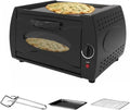 Four électrique à pizza 400F, 2100 W, pâtisserie, professionnel, amovible, 2 zones de température, acier inoxydable