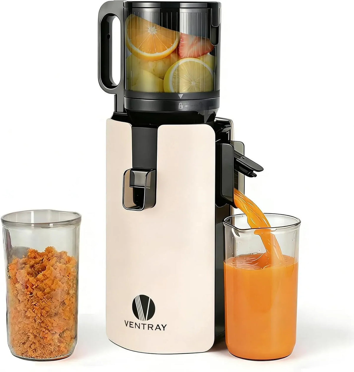 Extracteur de jus, 250 W, Sans BPA, presse-agrumes et extracteur, Ventray Extracteur de Jus Lent