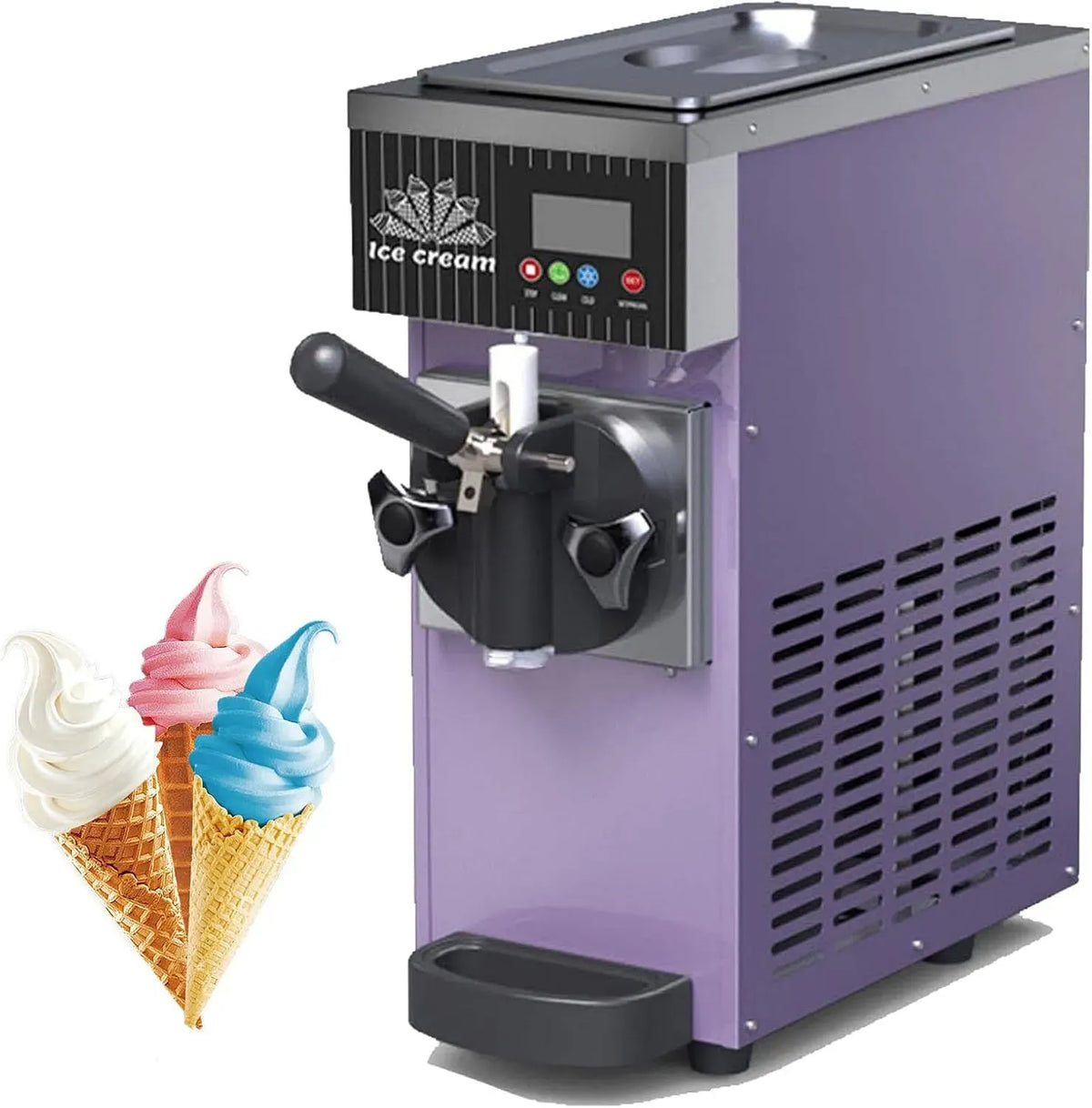 Machine à Glace, machine à glace et sorbet, machine à café électrique, 2,5 L, 450 W, 5 kg, tactile, restaurant, pour Café et Restaurant