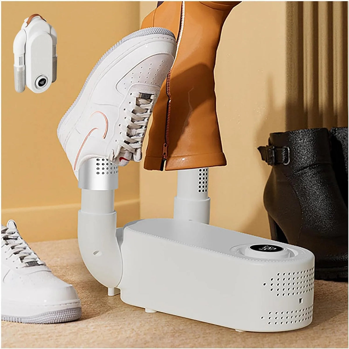 Ventilateur, portable, minuteur, ventilateur pour circulation d'air, Sèche-chaussures électrique