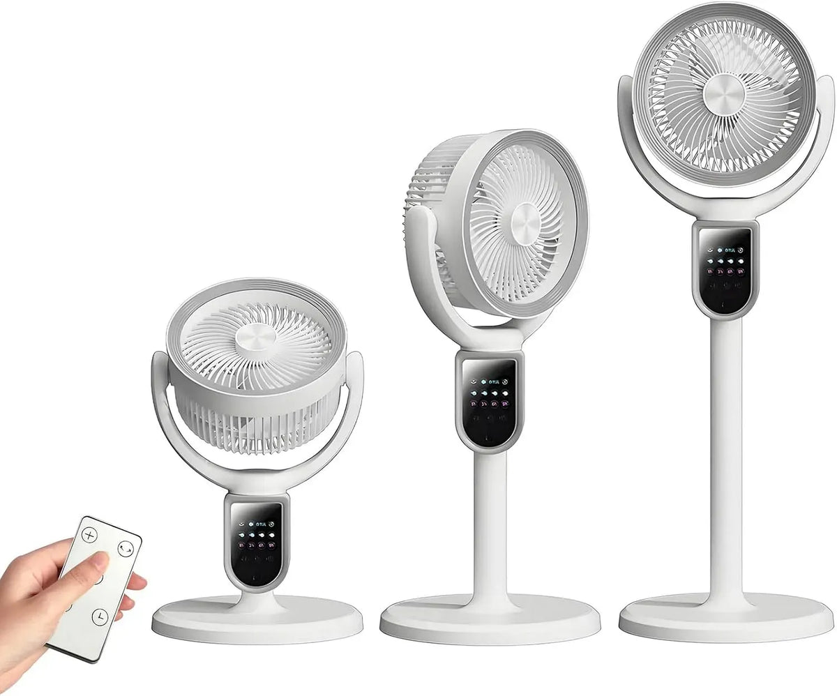 Ventilateur 4800Mah 2300RPM, 58.8CM, minuteur, oscillation, décoration de salon, blanc, Pour Maison Chambre Salon Bureau Dortoir Appartement, 90 140