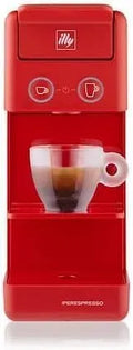 Cafetière électrique, illy Y3.3, rouge, machine à café, Cafetière rouge compatible avec capsules Iperespresso et café américain