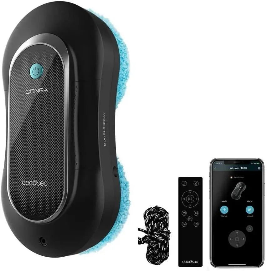 Cecotec Robot, 7,5 m, 8 Modes, APP, Robot Lave-vitres Conga Windroid 1090 Double Spray Connected