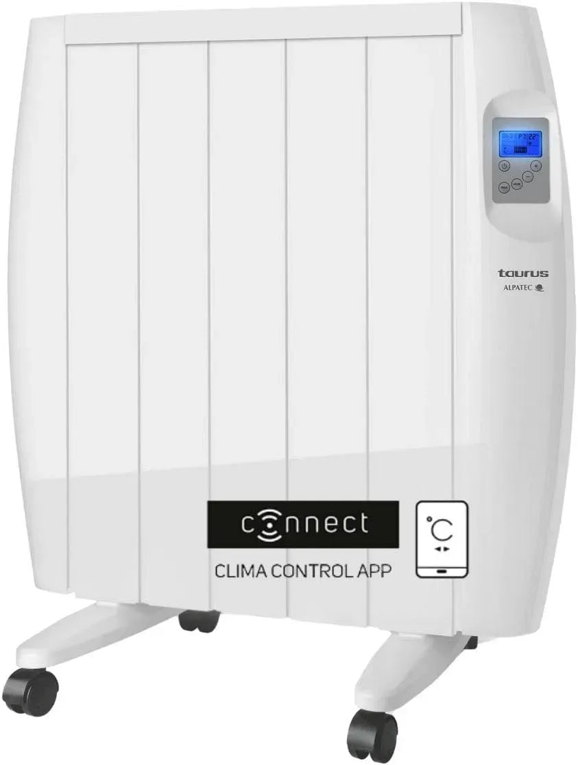 Taurus Radiateur électrique, 900 W, 10 à 35 °C, portable, thermostat, écran LCD, Installable/Transportable, Thermostat Réglable